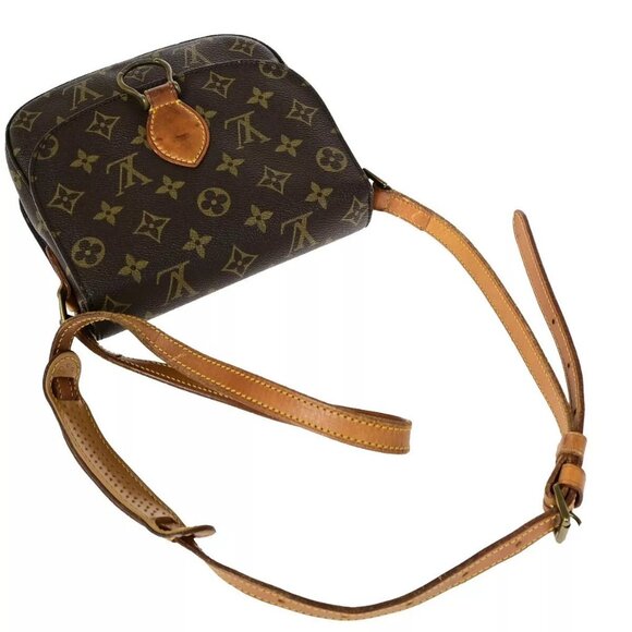 Auth LOUIS VUITTON Saint Cloud MM Shoulder Bag Monogram Leather Brown - Picture 13 of 16